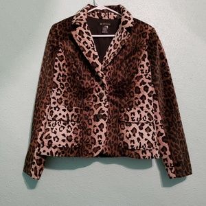 INC Leopard print blazer Size 8